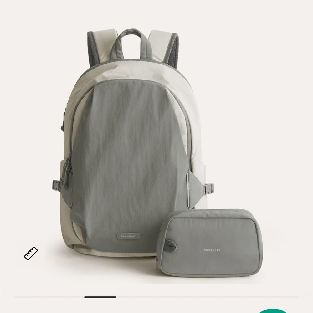 BAGSMART Gray and Cream Men's Backpack - Picture 5 of 15